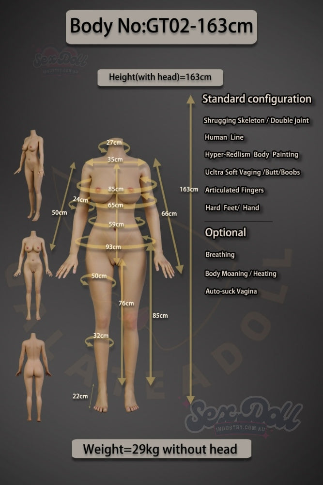 Aurelia - 163cm Full Silicone Realistic Skin with ROS - Galatea Doll