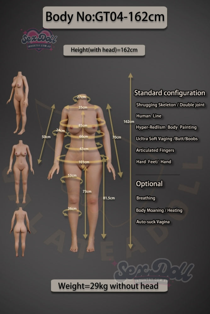 Bellamy - 162cm Full Silicone Realistic Skin with ROS - Galatea Doll