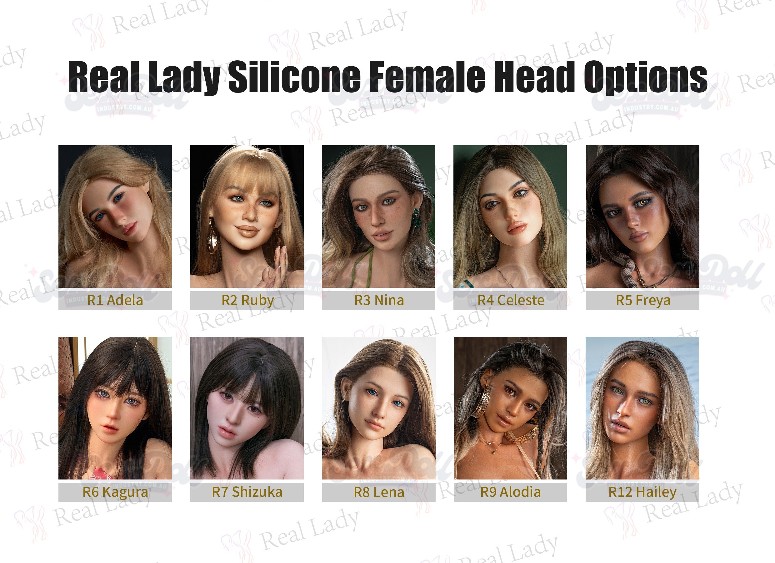 Real Lady silicone head options