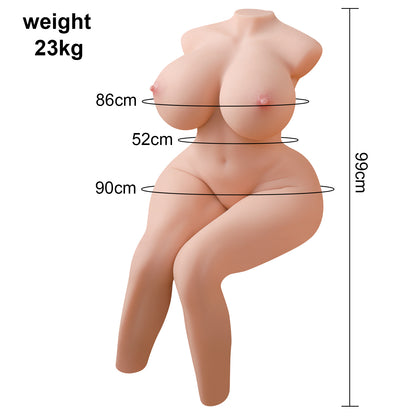 Candy - 99cm E-cup Realistic TPE Sex Doll Torso - Xise Doll