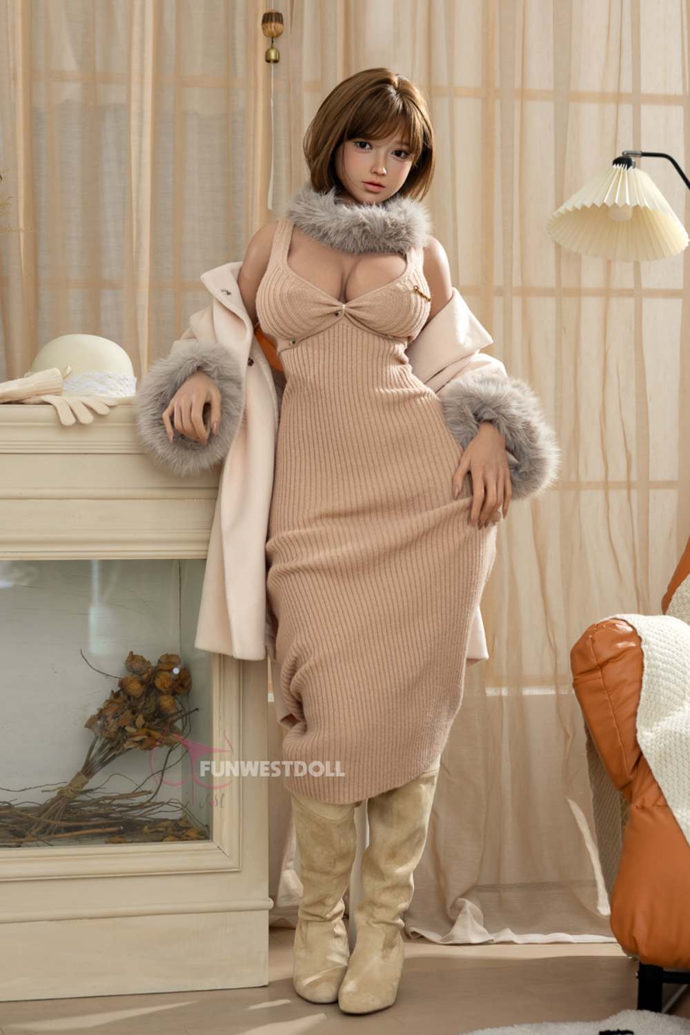 Elina - Premium Lifelike Silicone Head Sex Doll with ROS Oral option - FunWest Doll
