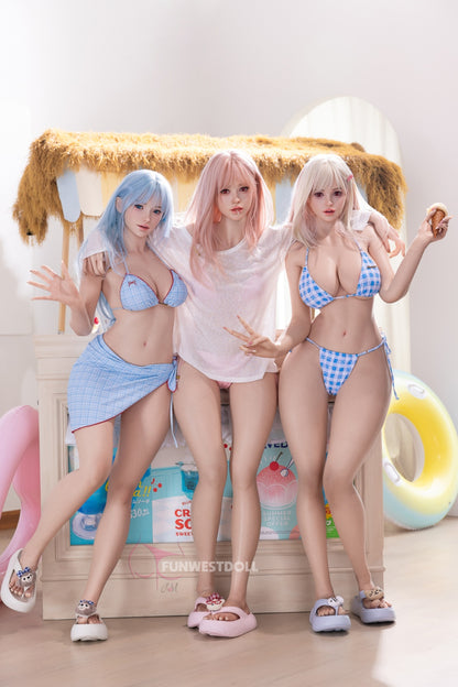 Lucy- Premium Lifelike Silicone Head Sex Doll with ROS Oral option - FunWest Doll