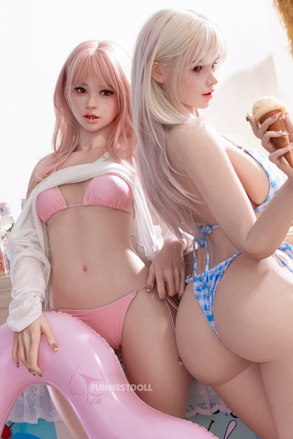 Lucy- Premium Lifelike Silicone Head Sex Doll with ROS Oral option - FunWest Doll