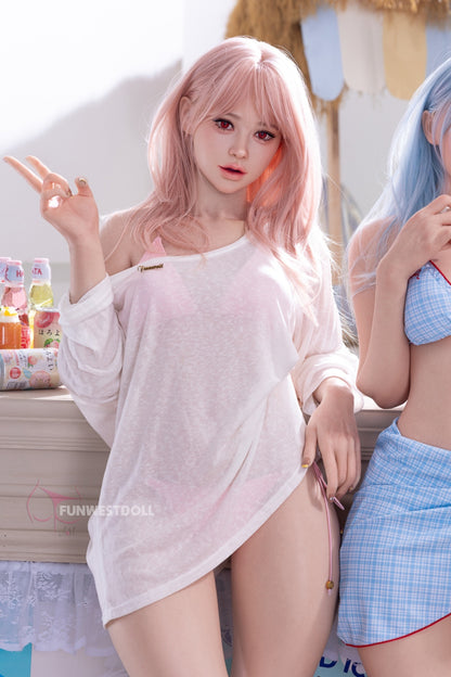 Lucy- Premium Lifelike Silicone Head Sex Doll with ROS Oral option - FunWest Doll