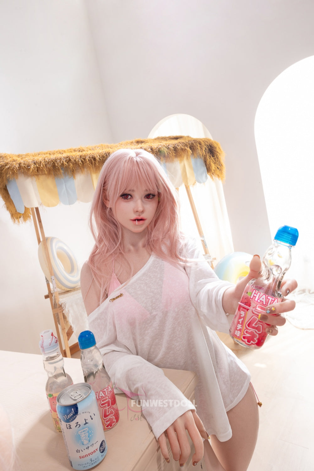 Lucy- Premium Lifelike Silicone Head Sex Doll with ROS Oral option - FunWest Doll