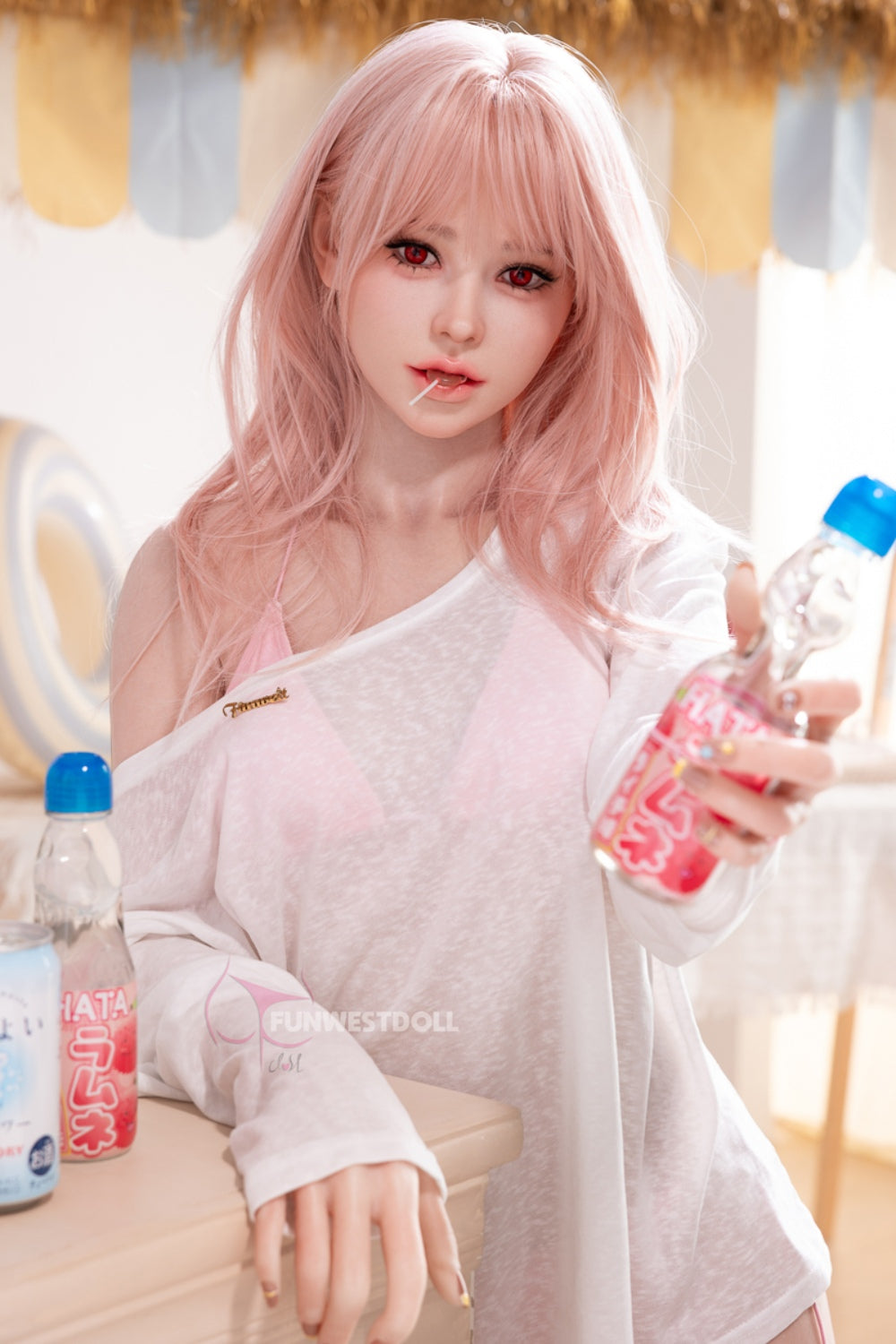 Lucy- Premium Lifelike Silicone Head Sex Doll with ROS Oral option - FunWest Doll