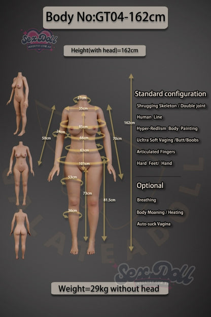 Bellamy - 162cm Full Silicone Realistic Skin with ROS - Galatea Doll