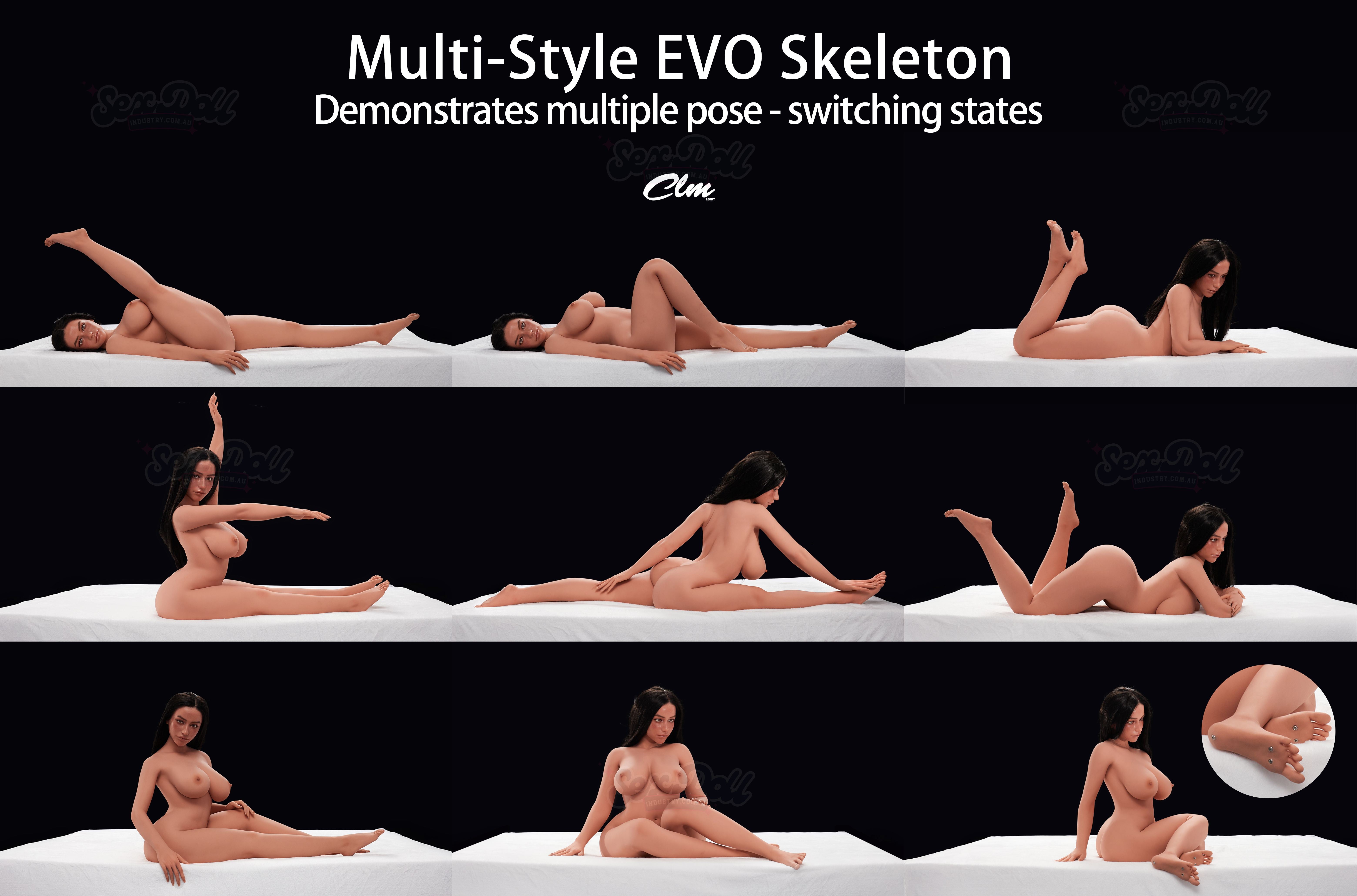 CLIMAX EVO Skeleton multiple pose demonstration
